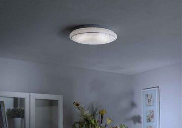 JUST LIGHT LED Deckenleuchte LOLA-SMART JUPI, Weiß, Metall, Ø 59 cm, LED fest integriert, Warmweiß, Neutralweiß, 1-flammig, Deckenlampe