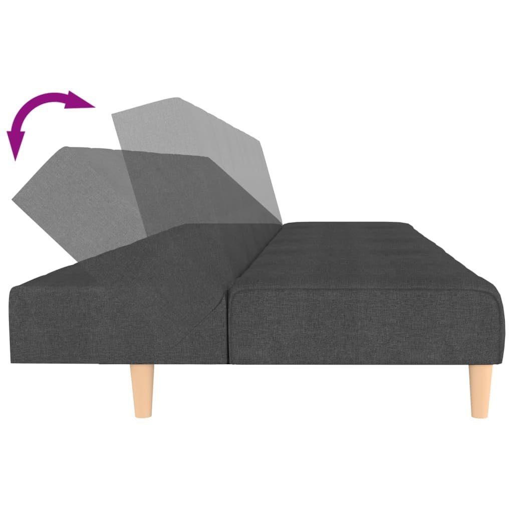 Dunkelgrau Schlafsofa vidaXL Stoff 2-Sitzer Sofa