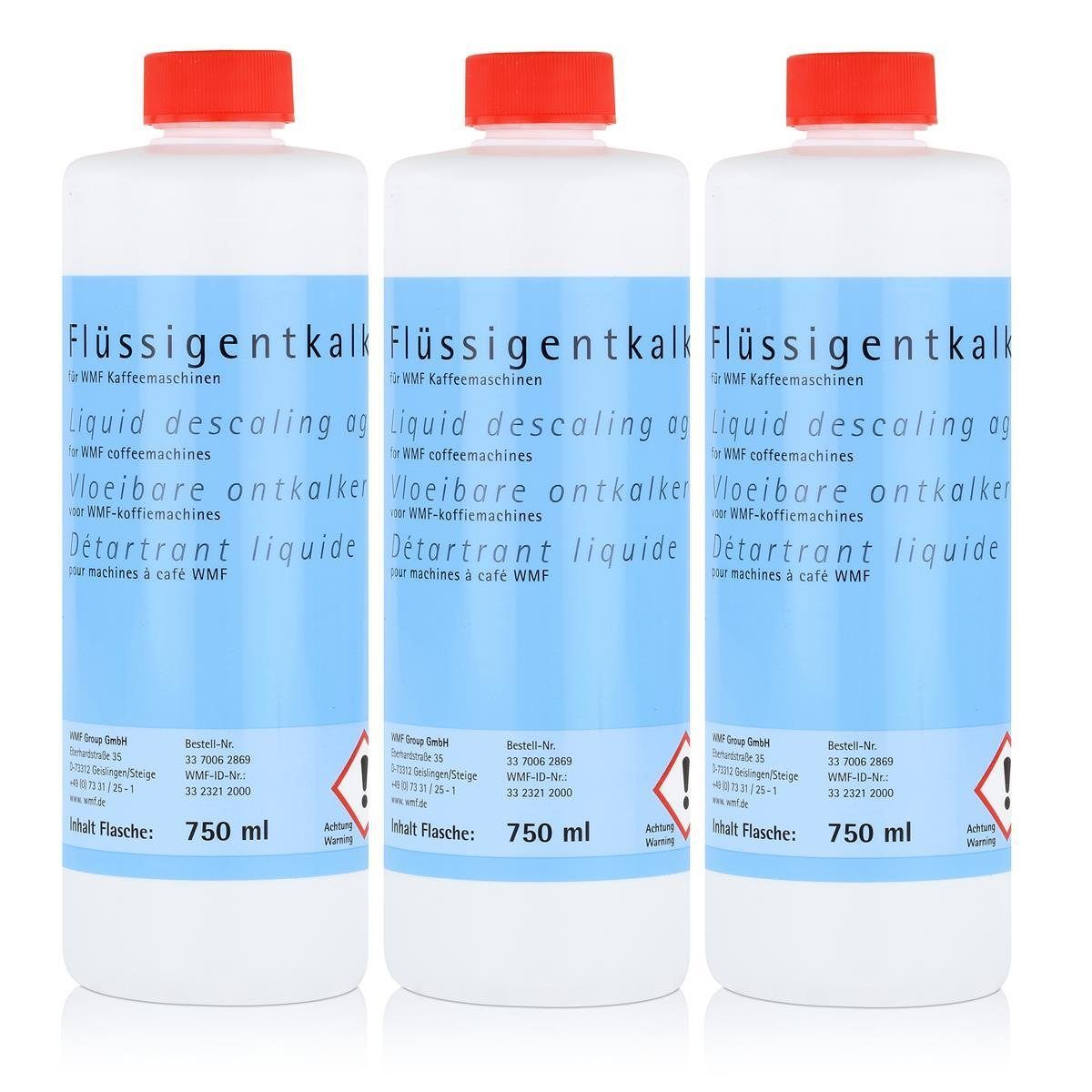 WMF WMF Flüssigentkalker 750ml für WMF Kaffeemaschinen (3er Pack) Entkalker