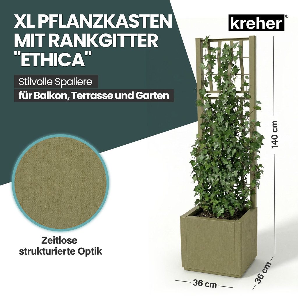 Kreher Spalier 'Ethica' in Struktur Optik (schmale Version) in verschiedenen Farben, 1 St.