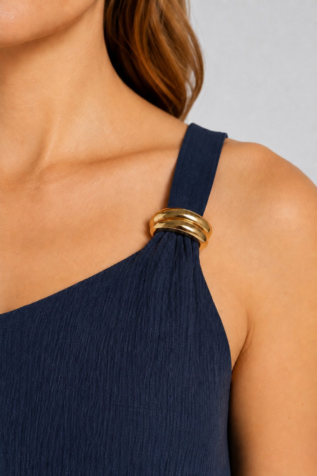 ITALY VIBES Sommerkleid - luftiges A-Linien Kleid mit Deko-Schließen - Damen Kleid ONE SIZE - passend für Größen M bis XL