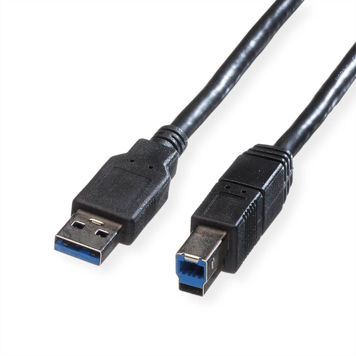 ROLINE USB 3.2 Gen 1 Kabel, Typ A-B USB-Kabel, USB 3 Typ A Männlich (Stecker), USB 3 Typ B Männlich (Stecker) (180.0 cm)