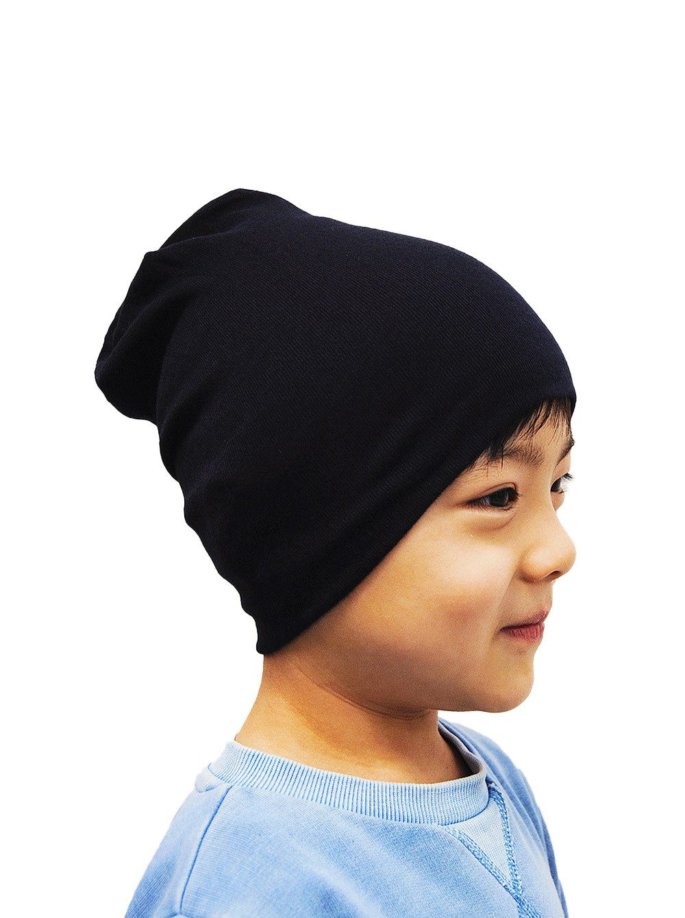 axy Beanie Kinder Slouch Beanie Long Mütze 1-5 Jahren Mütze für Jungen Mädchen Kleinkind Unisex Unifarbe