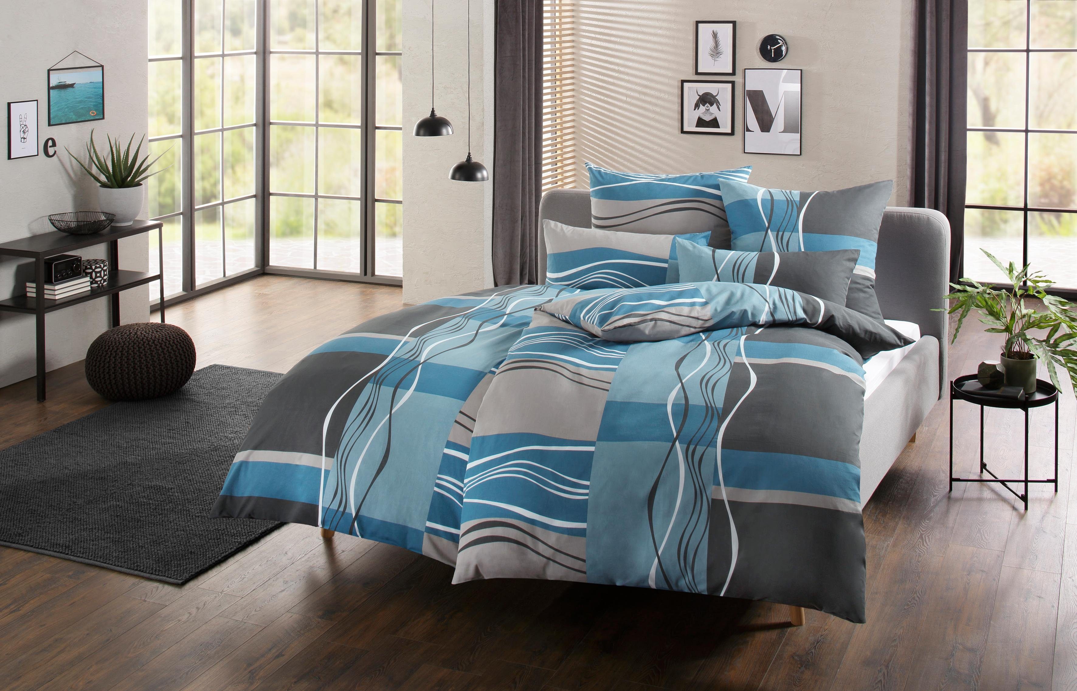 OTTO home Bettwäsche Kelian, Polycotton recycelt, 2 teilig, in verschiedenen Qualitäten, gemusterte Bettwäsche