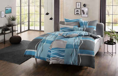 Bettwäsche Kelian in Gr. 135x200 oder 155x220 cm, my home, Linon, 2 teilig, in verschiedenen Qualitäten, gemusterte Bettwäsche aus Baumwolle