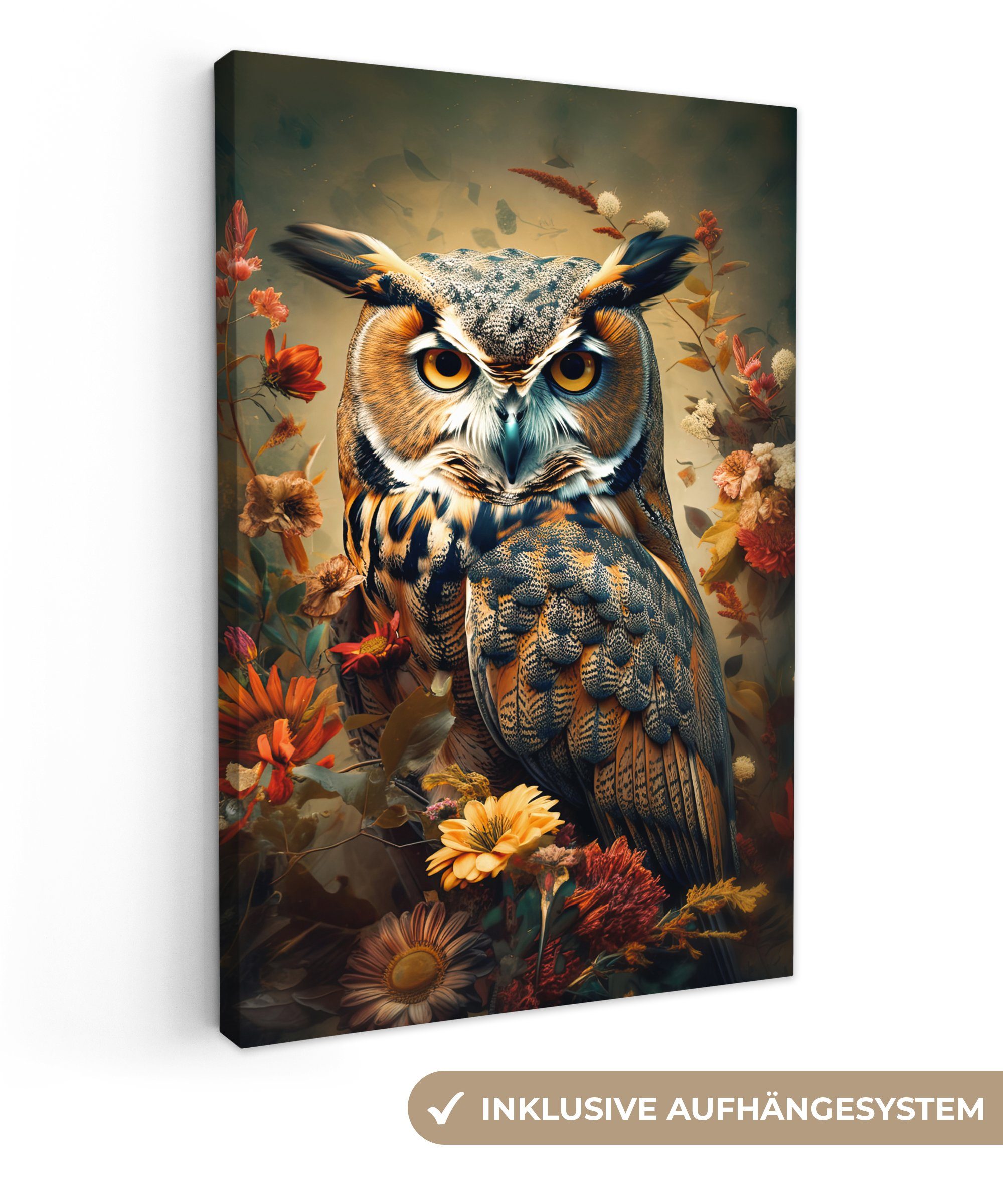 OneMillionCanvasses® Leinwandbild Eule - Vogel - günstig online kaufen