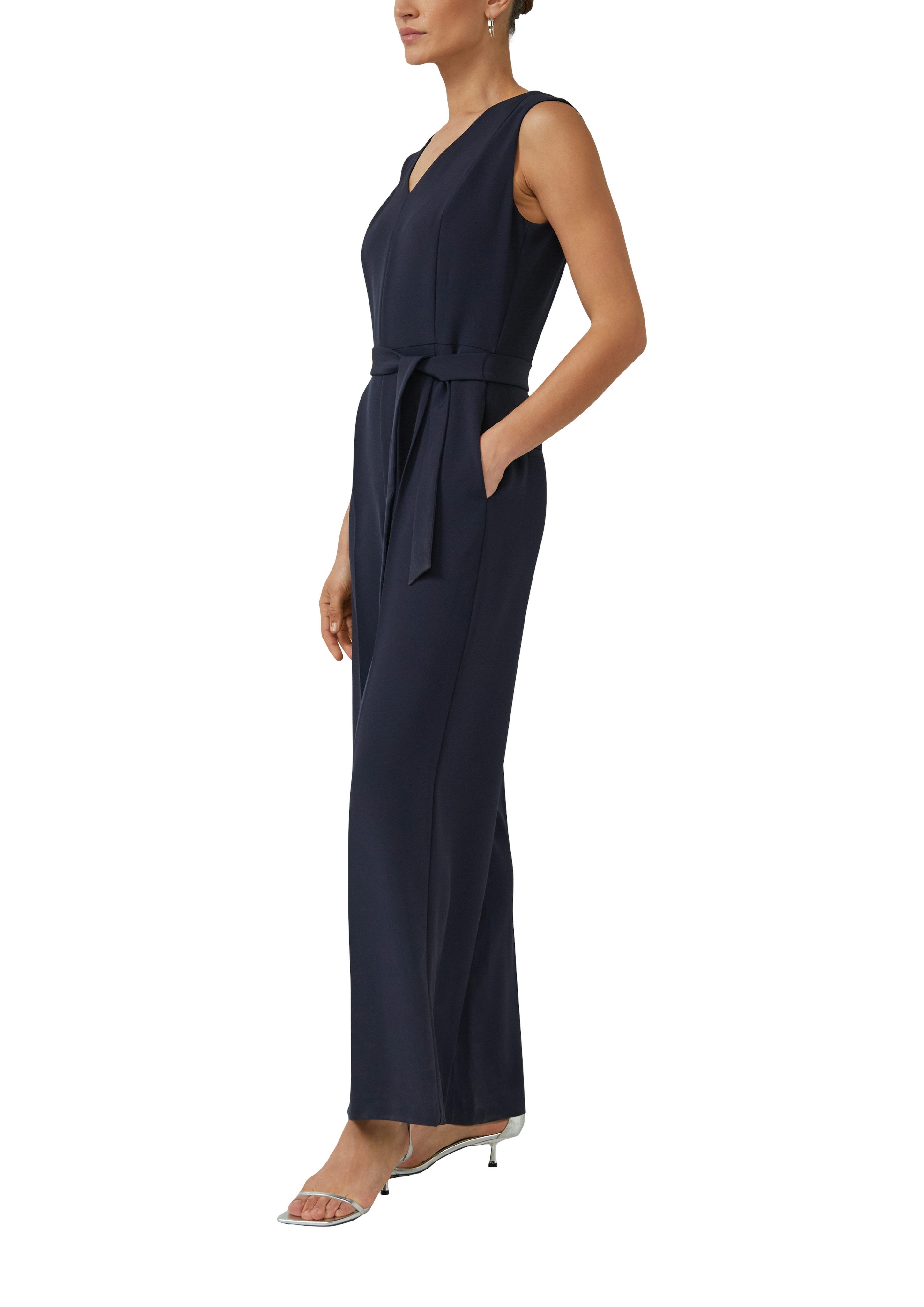 s.Oliver BLACK LABEL Overall mit V-Ausschnitt, mit Gürtel günstig online kaufen