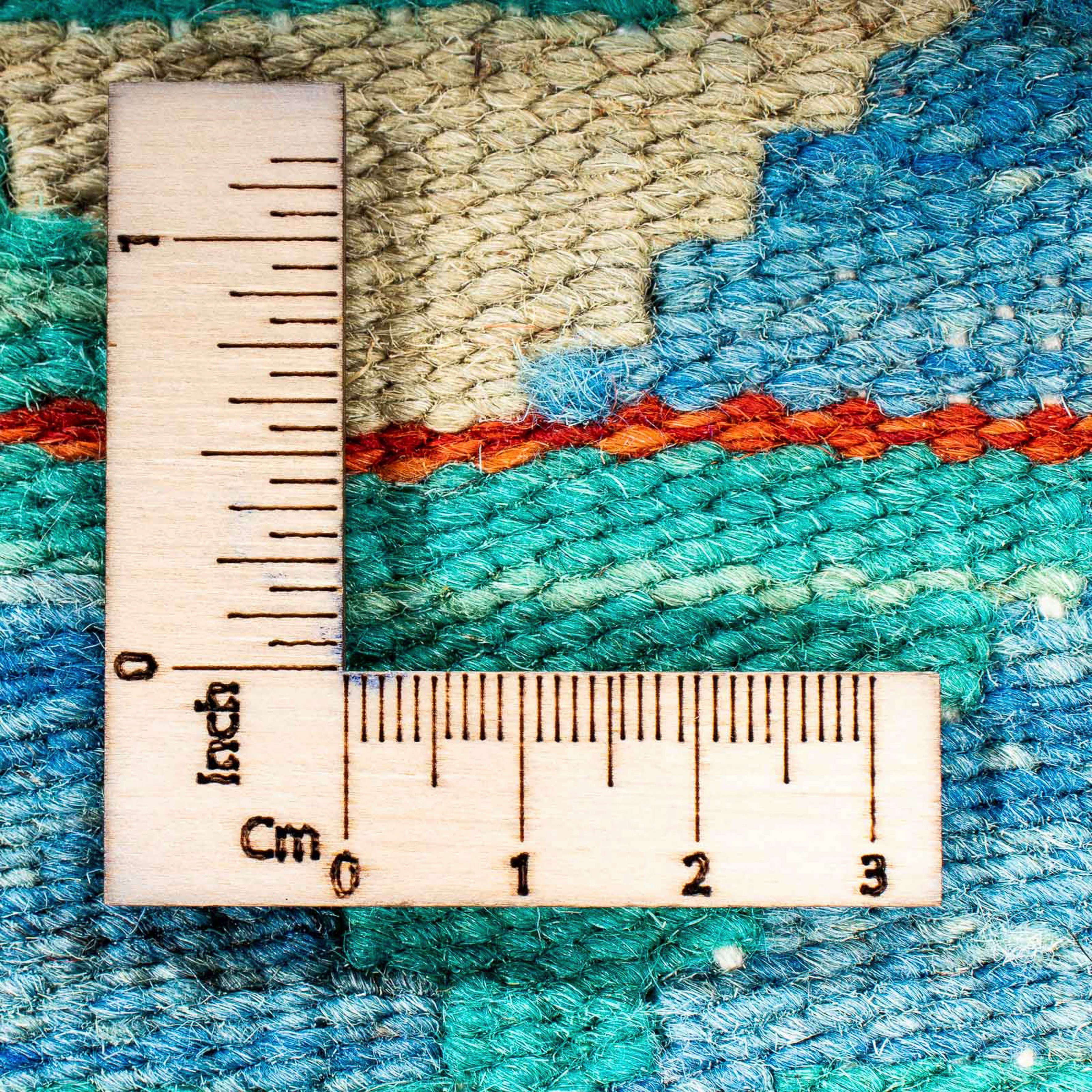 rechteckig, - Wollteppich blau, Höhe: 4 - x - Einzelstück cm 122 81 mm, Wohnzimmer, Splash Kelim morgenland,