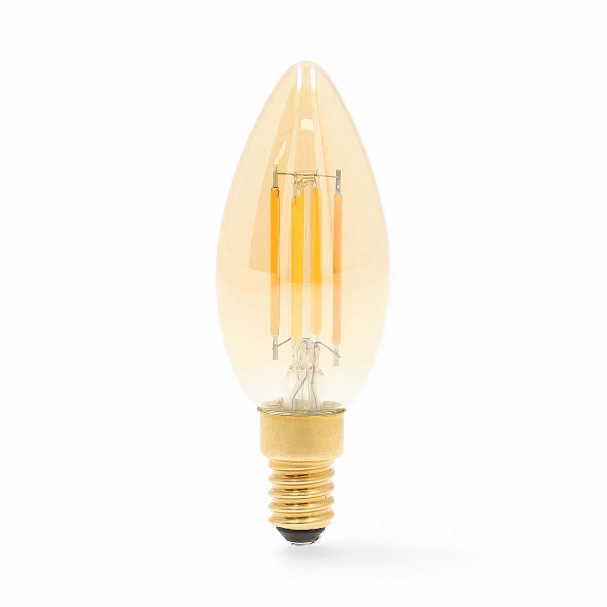 Nedis Smarte LED-Leuchte WIFILRF10C37, wohnraum, filament kerze warmweiß e14, dimmbar, wlan, zeitpläne bequem, Warmweiss, wohnraum, filament kerze warmweiß e14, dimmbar, wlan, zeitpläne bequem