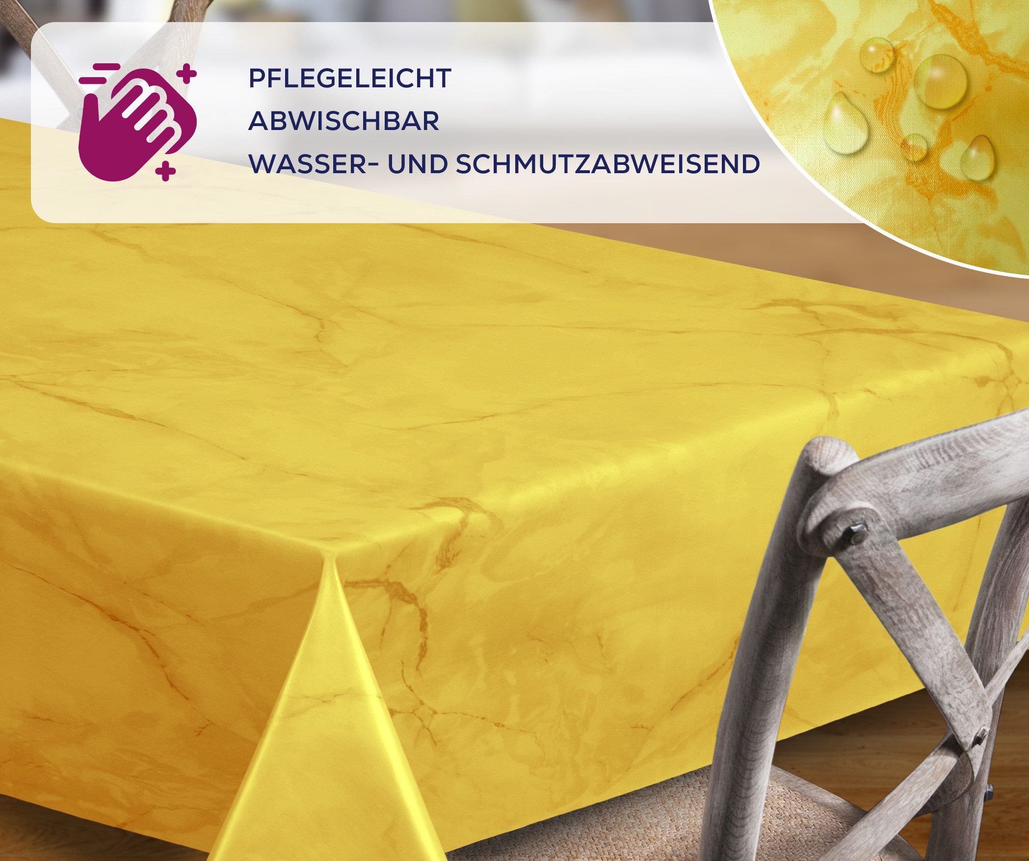 Beautex Tischdecke Wachstuchtischdecke abwischbar, Gartentischdecke Marmors günstig online kaufen