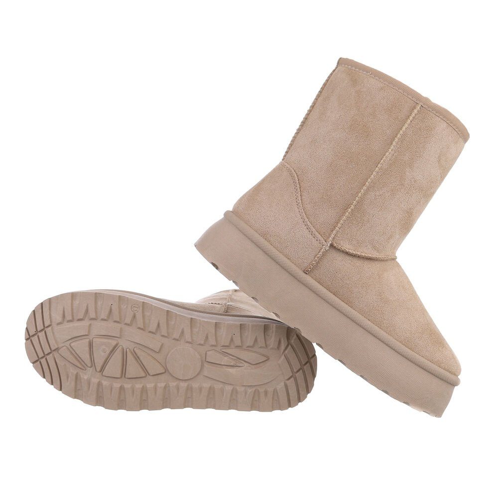 Ital-Design Damen Snowboots Freizeit Snowboots (84633842) Flach Plateaustie günstig online kaufen