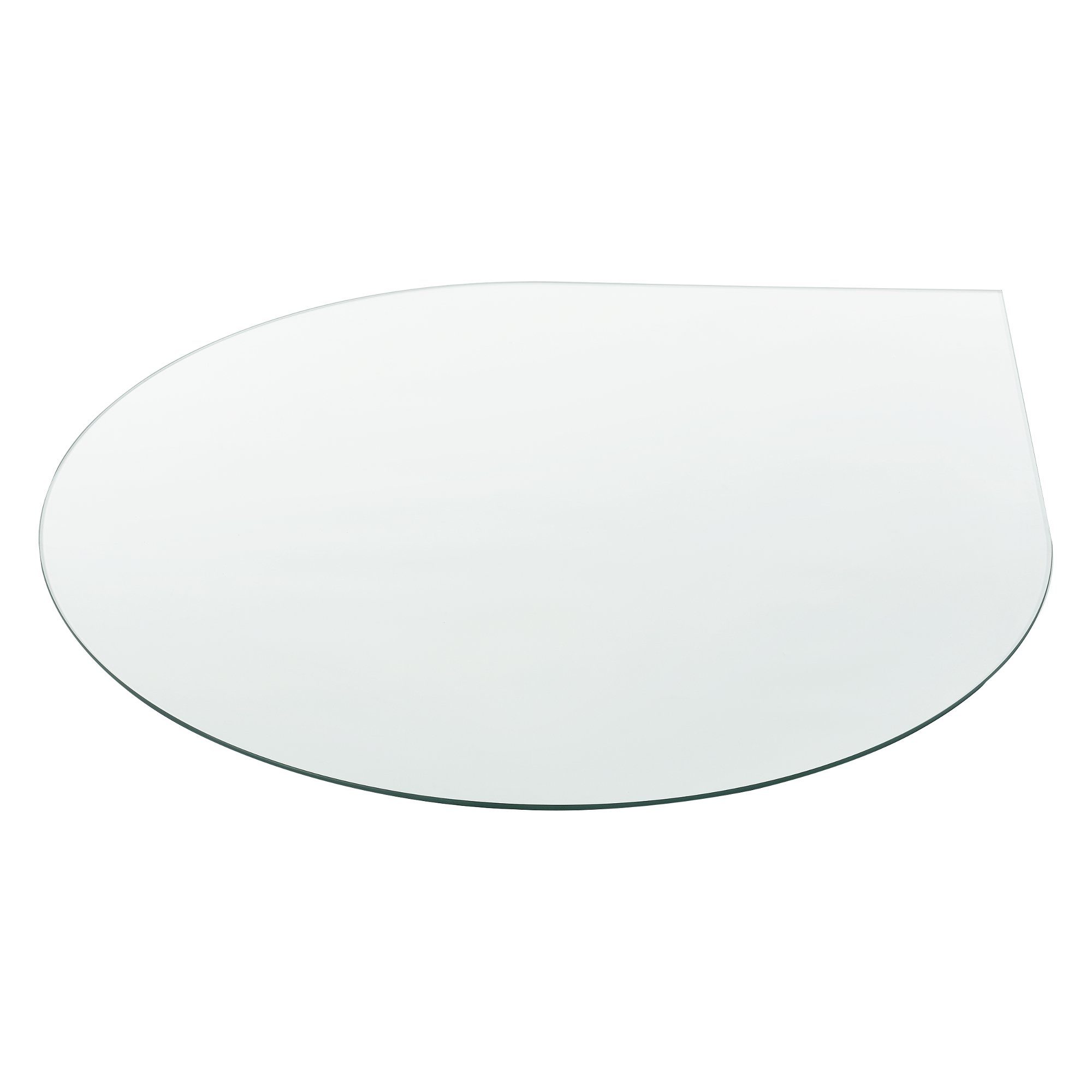 neu.haus Tischplatte, »Glasgow« Glasplatte ESG Sicherheitsglas 6mm Ø 90 cm Tropfenform