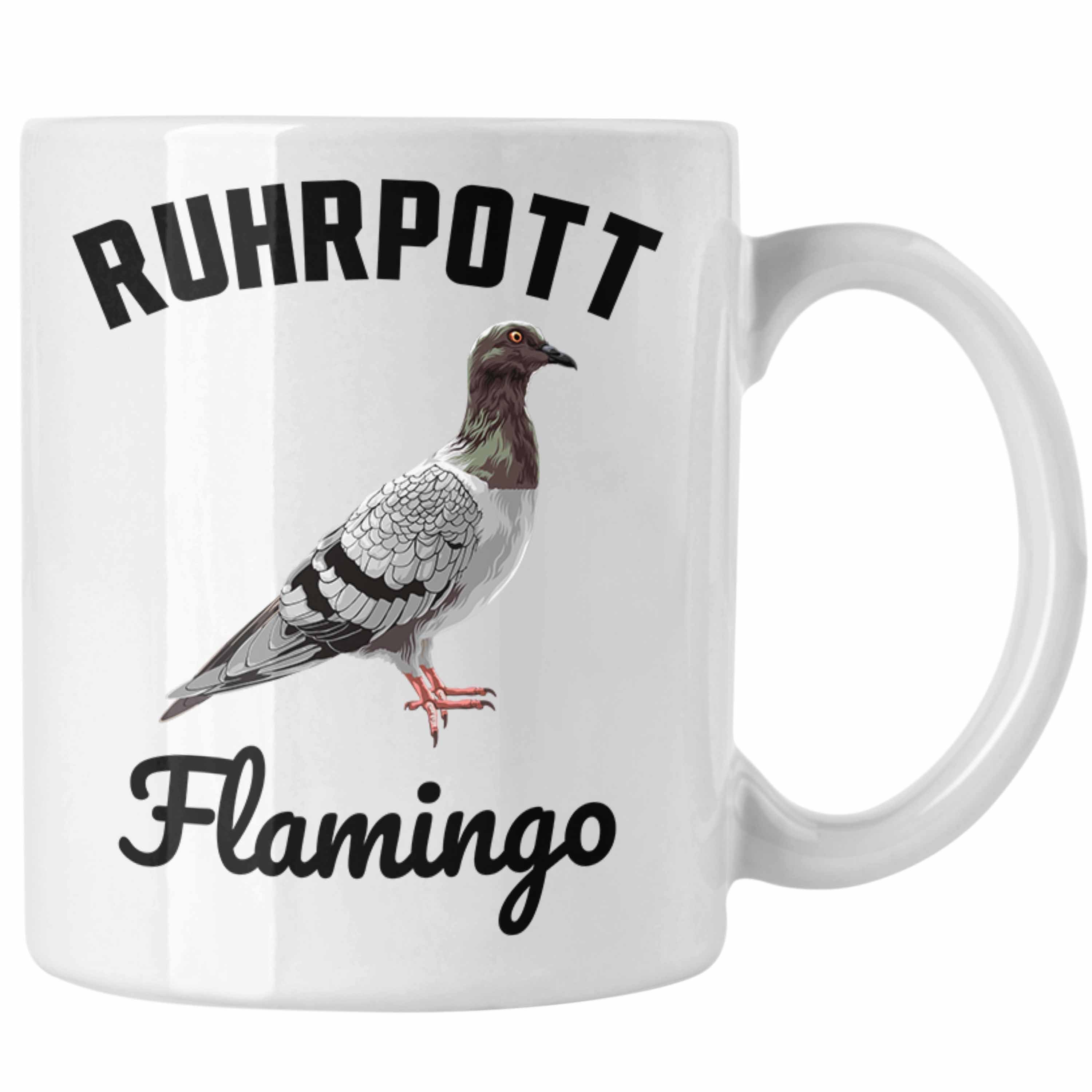 Zaubenzucht Taubenflüsterer Becher Tauben Tasse Weiss Geschenk Taubenzüchter - Lustiger Flamingo Zubehör Ruhrpott Trendation Tasse Trendation Spruch