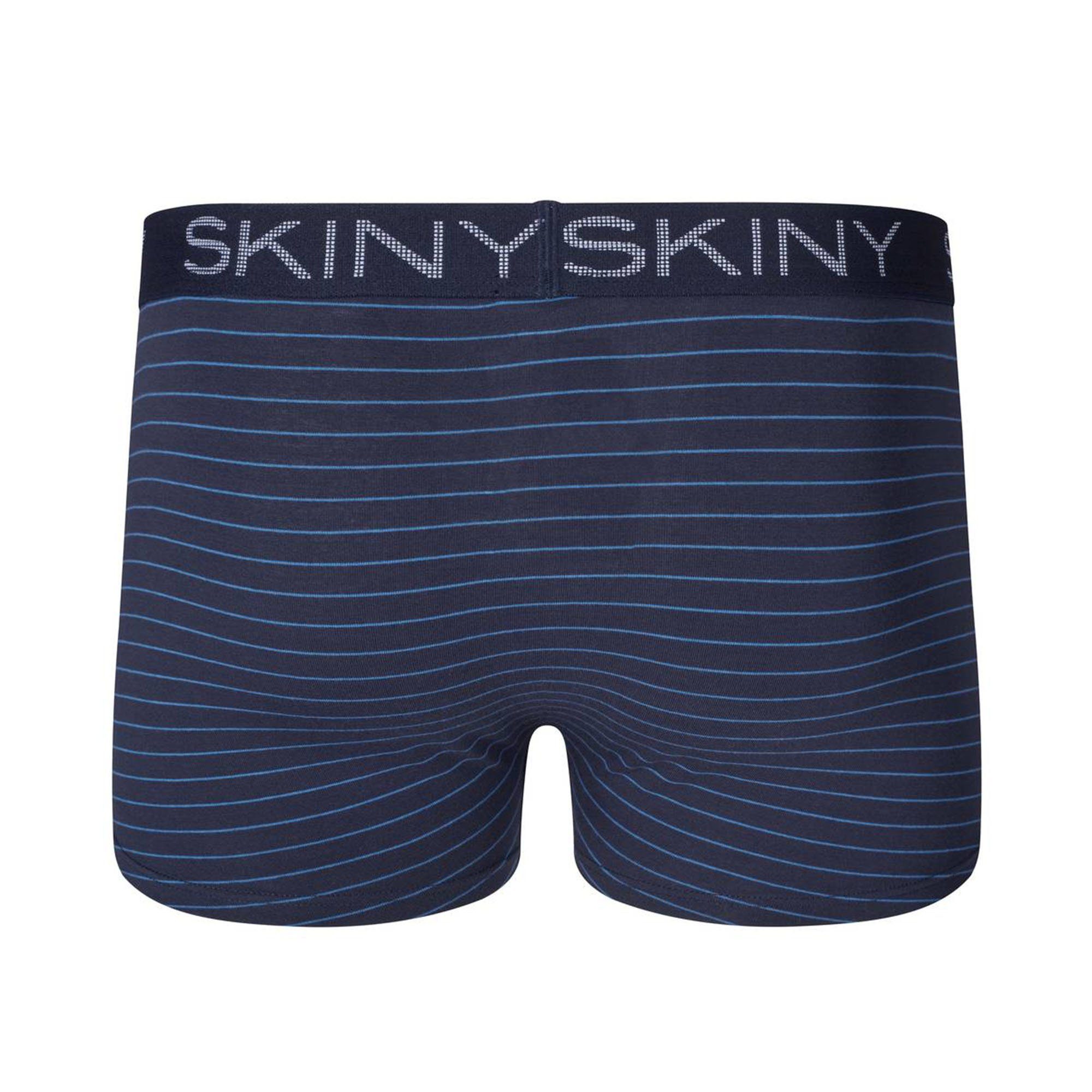 Blau Skiny - Pants Trunks, 2er Boxer Herren Boxer Pack Short,
