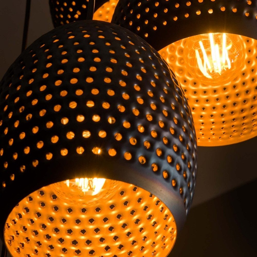 famlights Pendelleuchte Pendelleuchte Janko in Braun-antik und Bronze E27