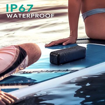 AUKEY Tragbarer Bluetooth 5.0 Lautsprecher: Kabellos, wasserdicht Bluetooth-Lautsprecher (Bluetooth, 10 W, lange Batterielaufzeit, kabellose Verbindung, robustes Gehäuse)