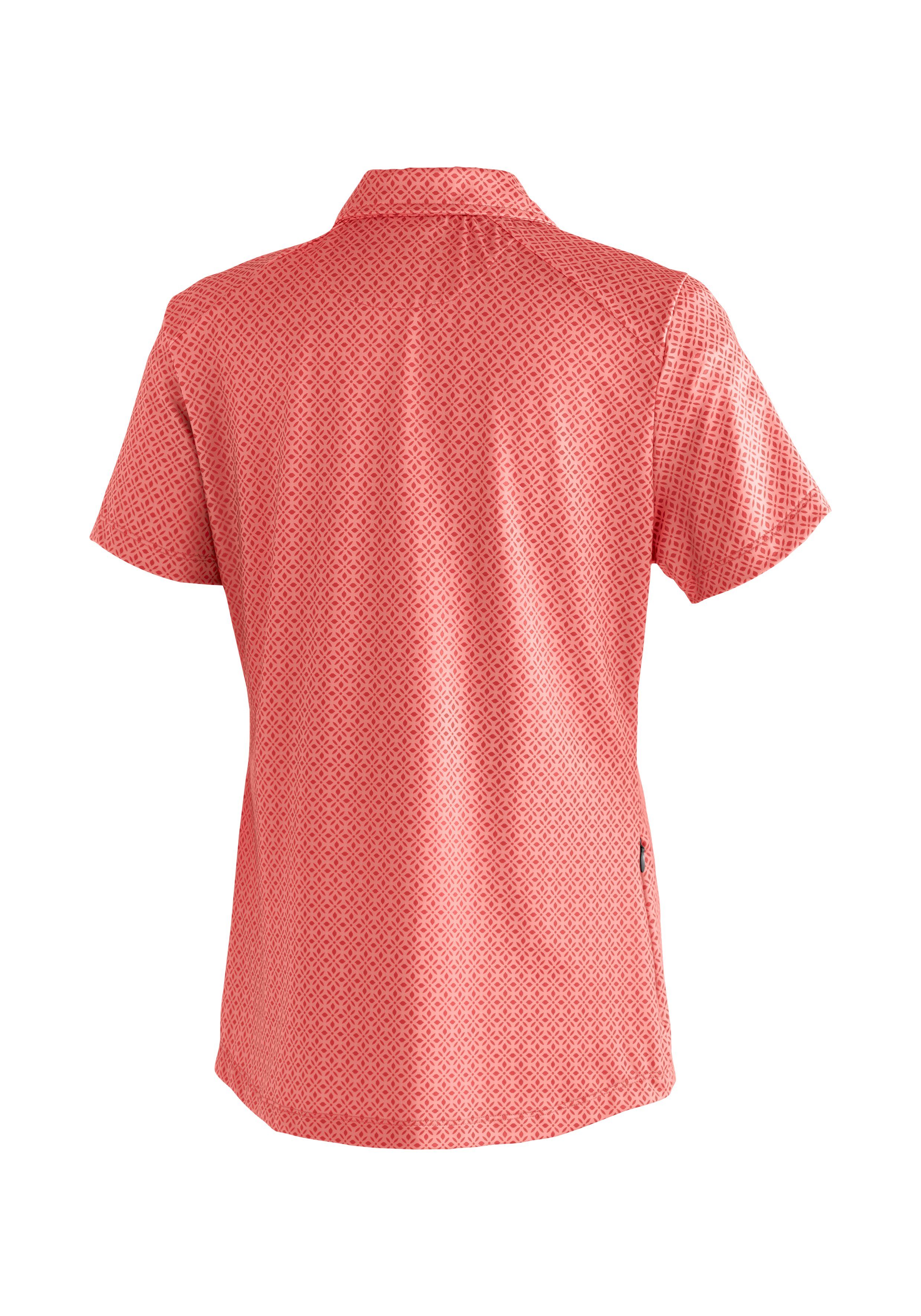 Sports mit Hemdkragen Damen Maier rot Pandy Funktionsshirt W Polo-Shirt