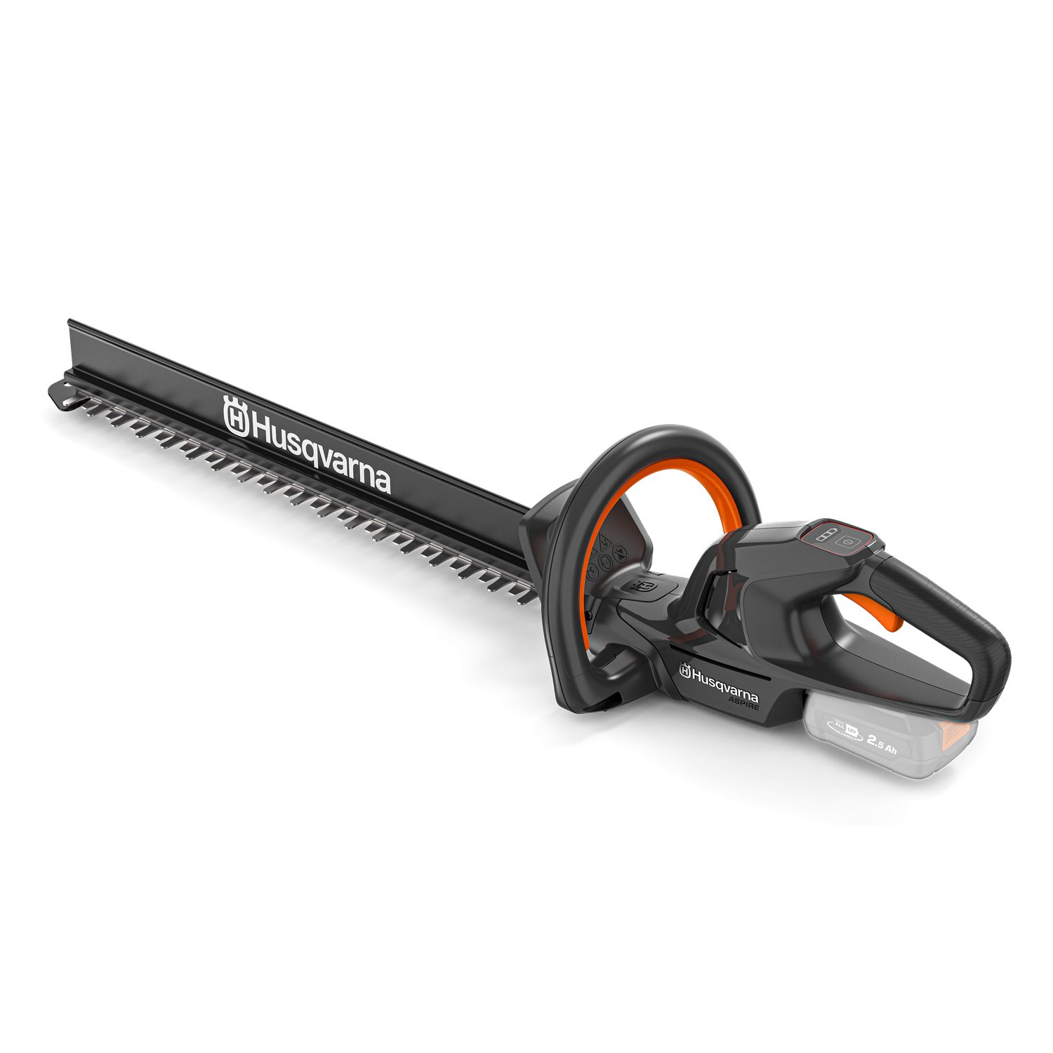 Husqvarna Akku-Heckenschere Aspire H50-P4A, 50 cm Schwert, Aststärke bis 23 mm, inkl. Schnittgutsammler