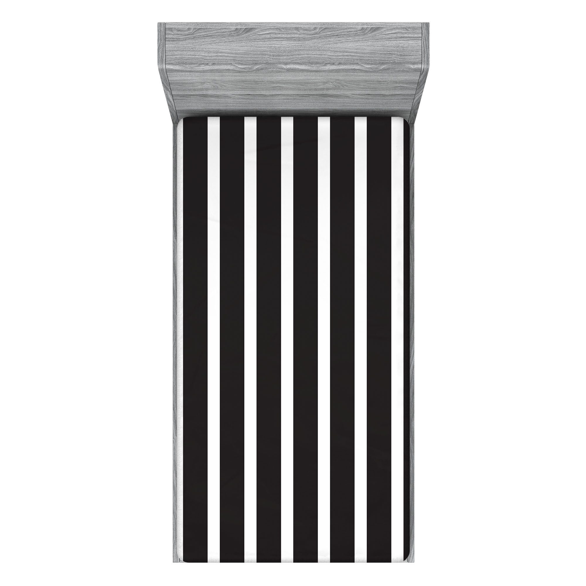 Abakuhaus Spannbettlaken Soft Dekorativer Stoff Bettwäsche Rund-um Elastischer Gummizug, Gestreift Repetitive Klassische Grund