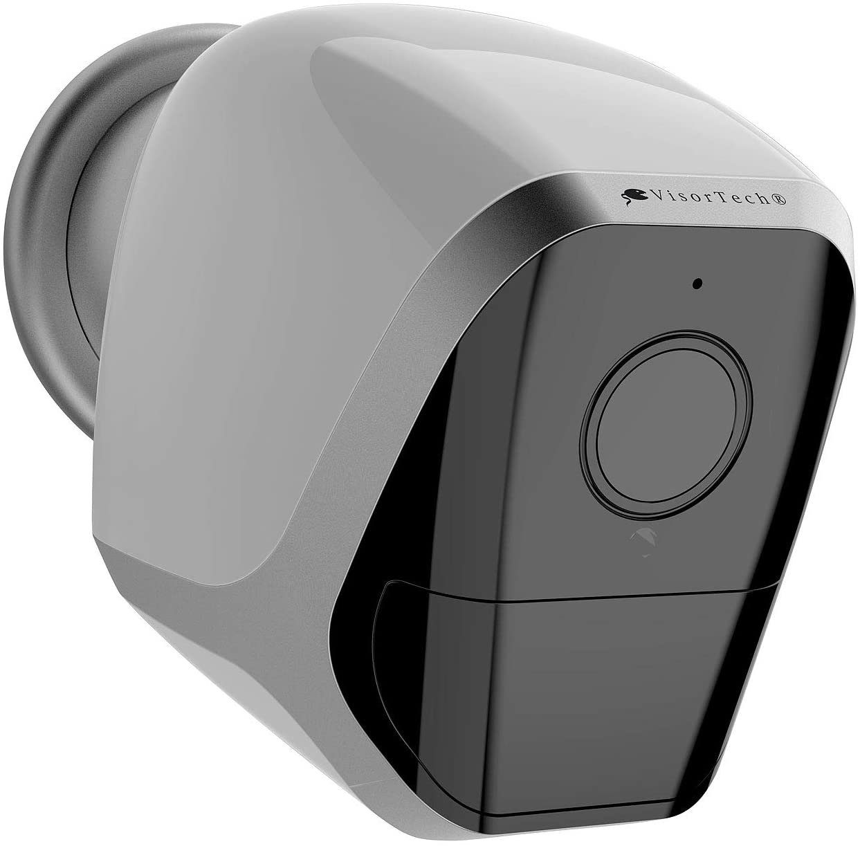 VisorTech IPC-680 Überwachungskamera WLAN 12 2 (Wi-Fi), IP65 Akkus 4 mit IP-Überwachungskamera Gehäuse, Infrarot-Nachtsicht, für (WLAN App, Wetterfestes Monate Stand-by, Aufnahmestart) automatischen PIR-Bewegungssensoren 2-Wege-Audio
