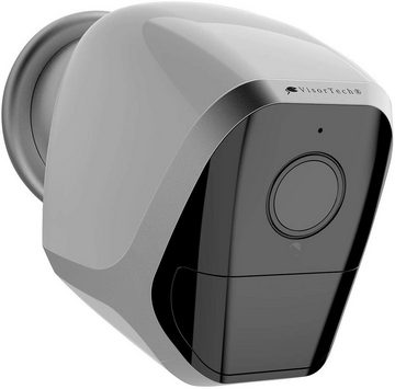 VisorTech IPC-680 Überwachungskamera WLAN mit App, 12 Monate Stand-by, 4 Akkus IP-Überwachungskamera (WLAN (Wi-Fi), 2-Wege-Audio, Wetterfestes IP65 Gehäuse, Infrarot-Nachtsicht, 2 PIR-Bewegungssensoren für automatischen Aufnahmestart)