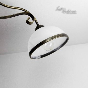 Licht-Erlebnisse Deckenleuchte ANTICA, ohne Leuchtmittel, Deckenlampe Esszimmer Wohnzimmer in Messing 3x E27
