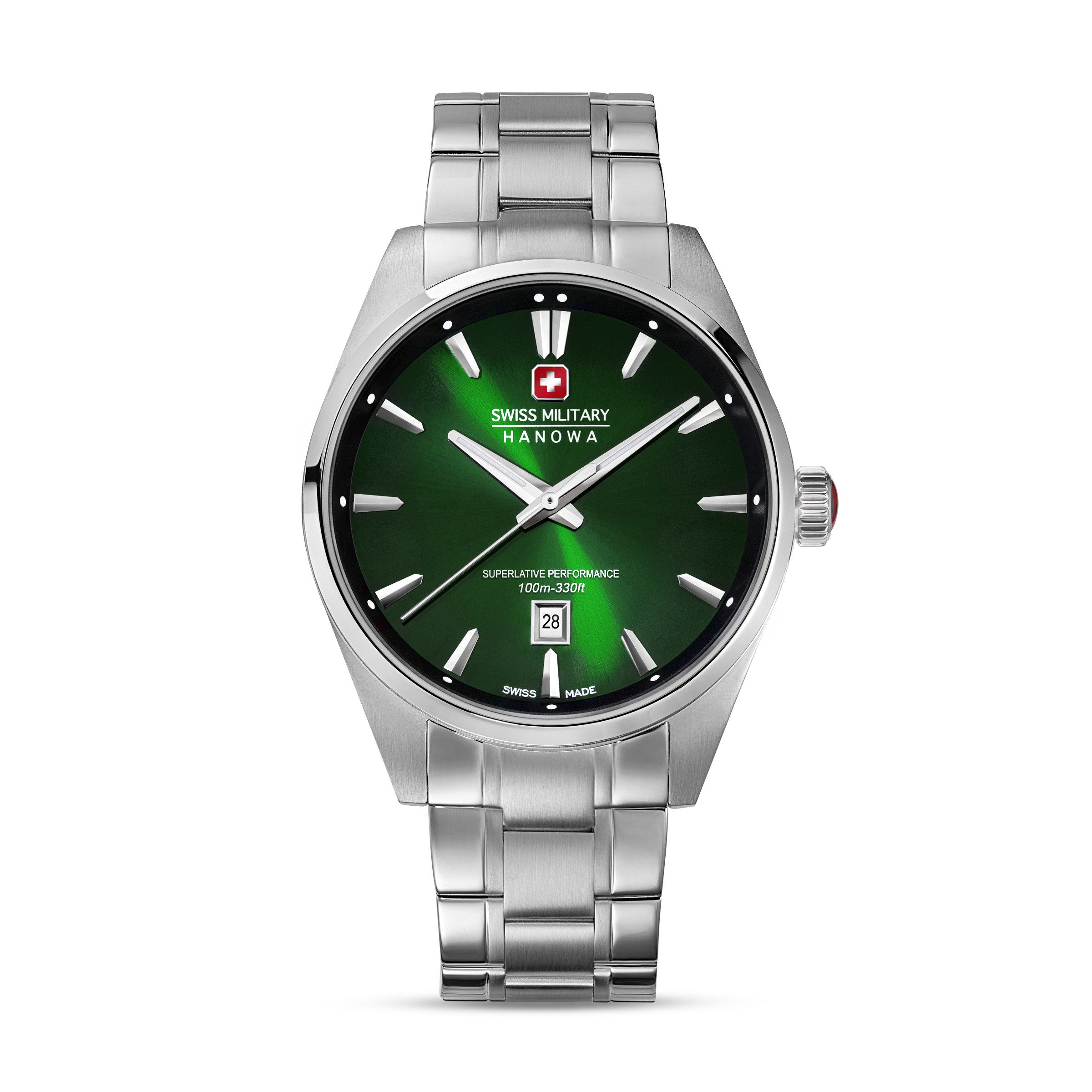 Swiss Military Hanowa Quarzuhr Thunder SMWGH0007903, Armbanduhr, Herrenuhr, Swiss Made, Edelstahlarmband, analog, Tag