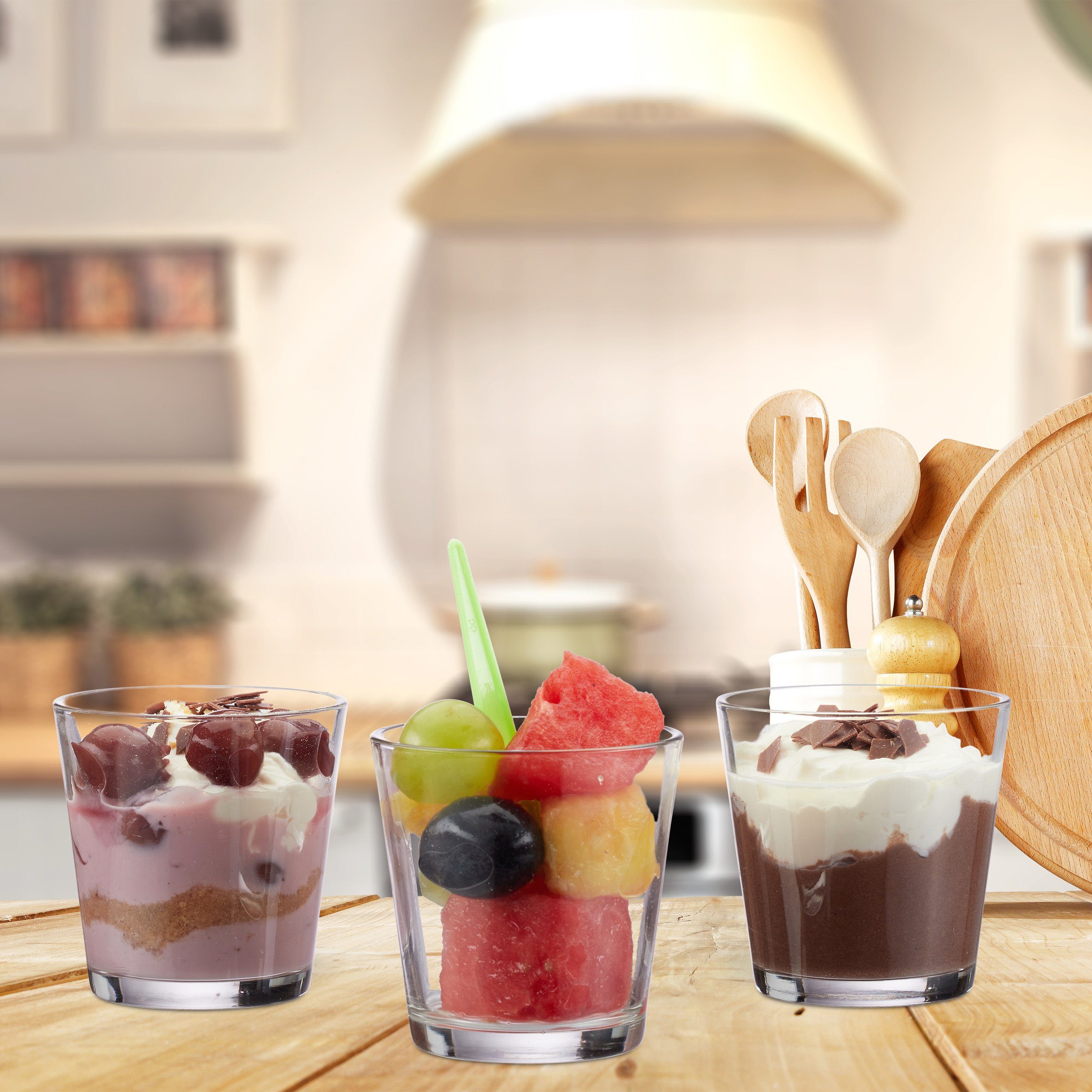 relaxdays Teelichthalter Teelichtgläser 12er Set