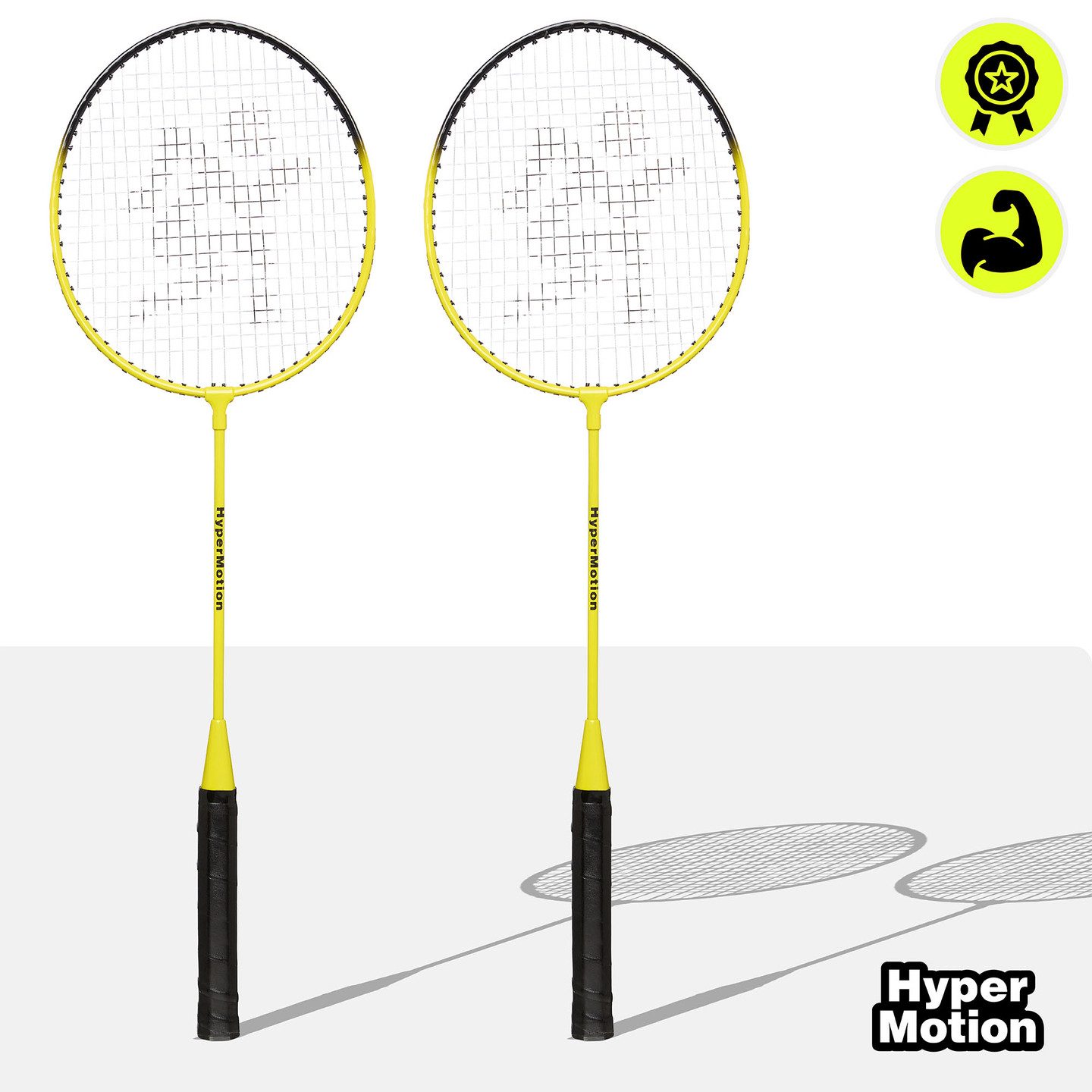 HyperMotion Federballschläger HyperMotion Badminton Set mit Netz 2 Schläger 3 Federbälle