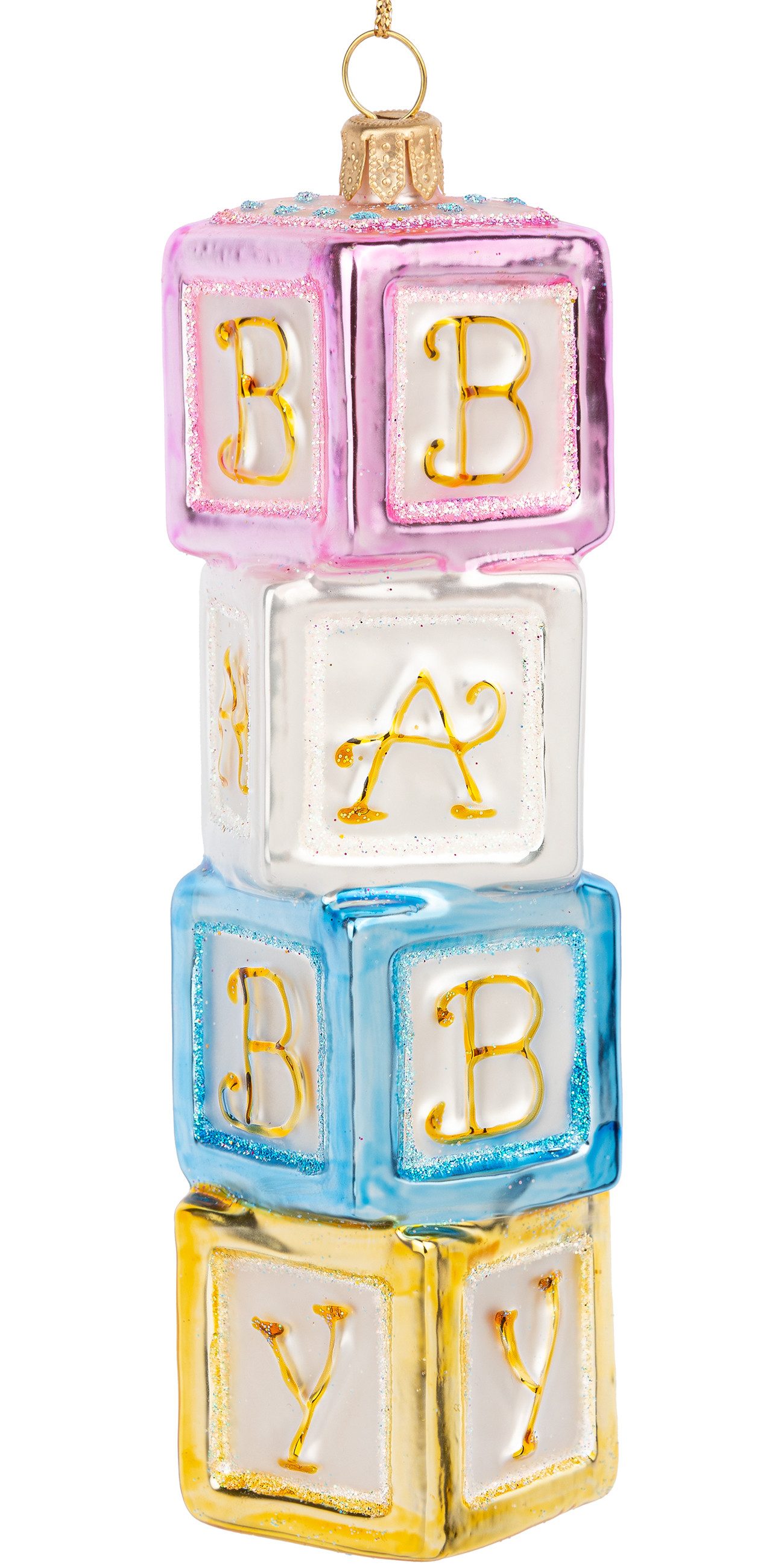 SIKORA Christbaumschmuck Baby Block besondere Weihnachtskugel Glas Figur An günstig online kaufen