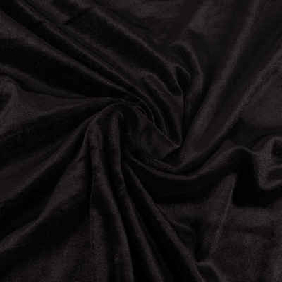 SCHÖNER LEBEN. Stoff Bekleidungsstoff Samtstoff Stretchsamt einfarbig schwarz 1,5m Breite