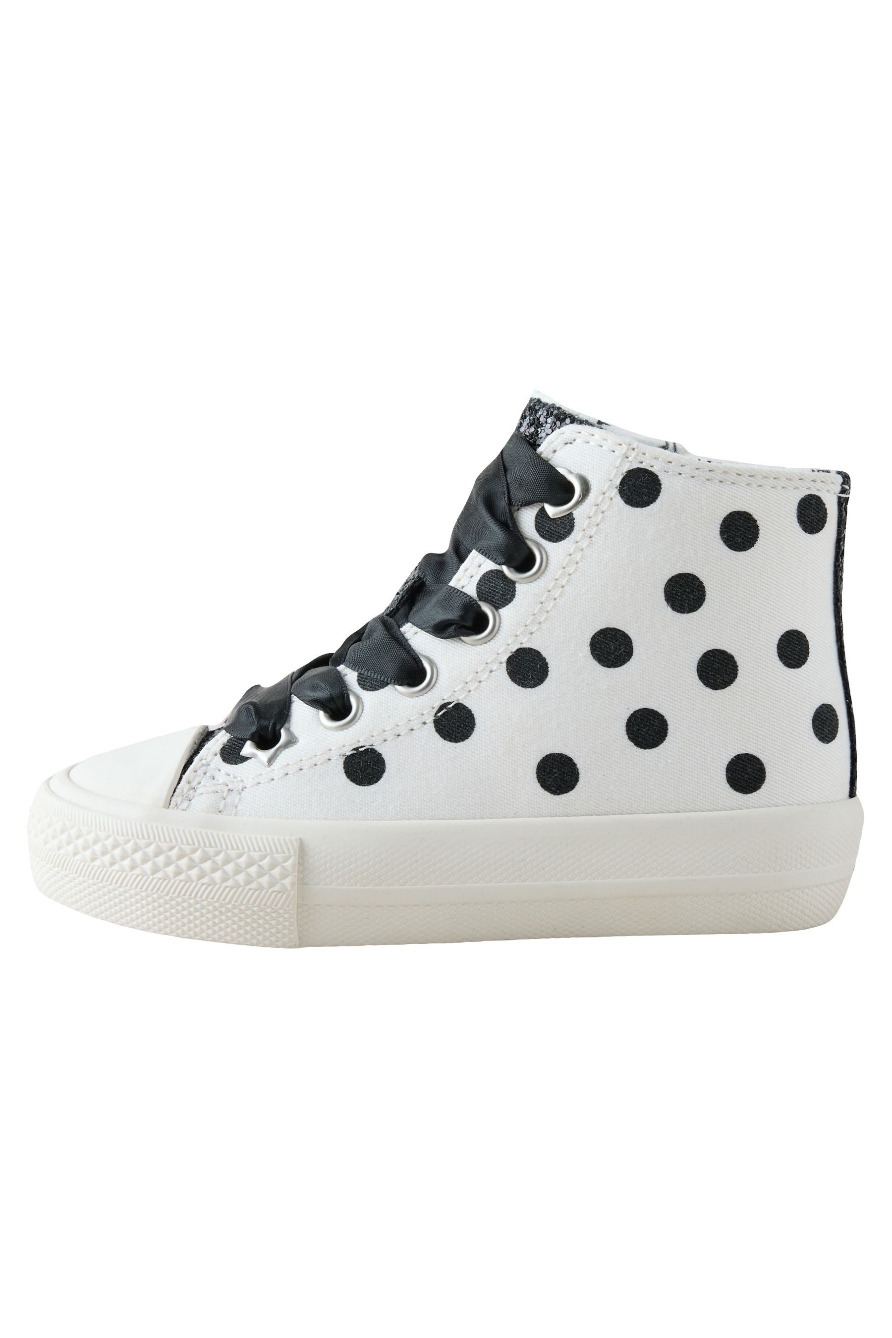 White/Black Polka Dot