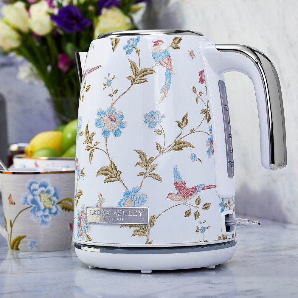 VQ Wasserkocher Laura Ashley Wasserkocher 1,7L, 2200W, kabellos – Elveden White VQ, 1.7 l, 2200 W
