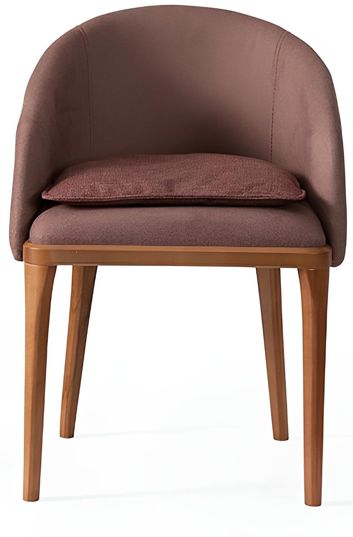 Xlmoebel Polsterstuhl Dunkelbrauner Esszimmerstuhl mit Holzgestell und elegantem Design, Hergestellt in Europa