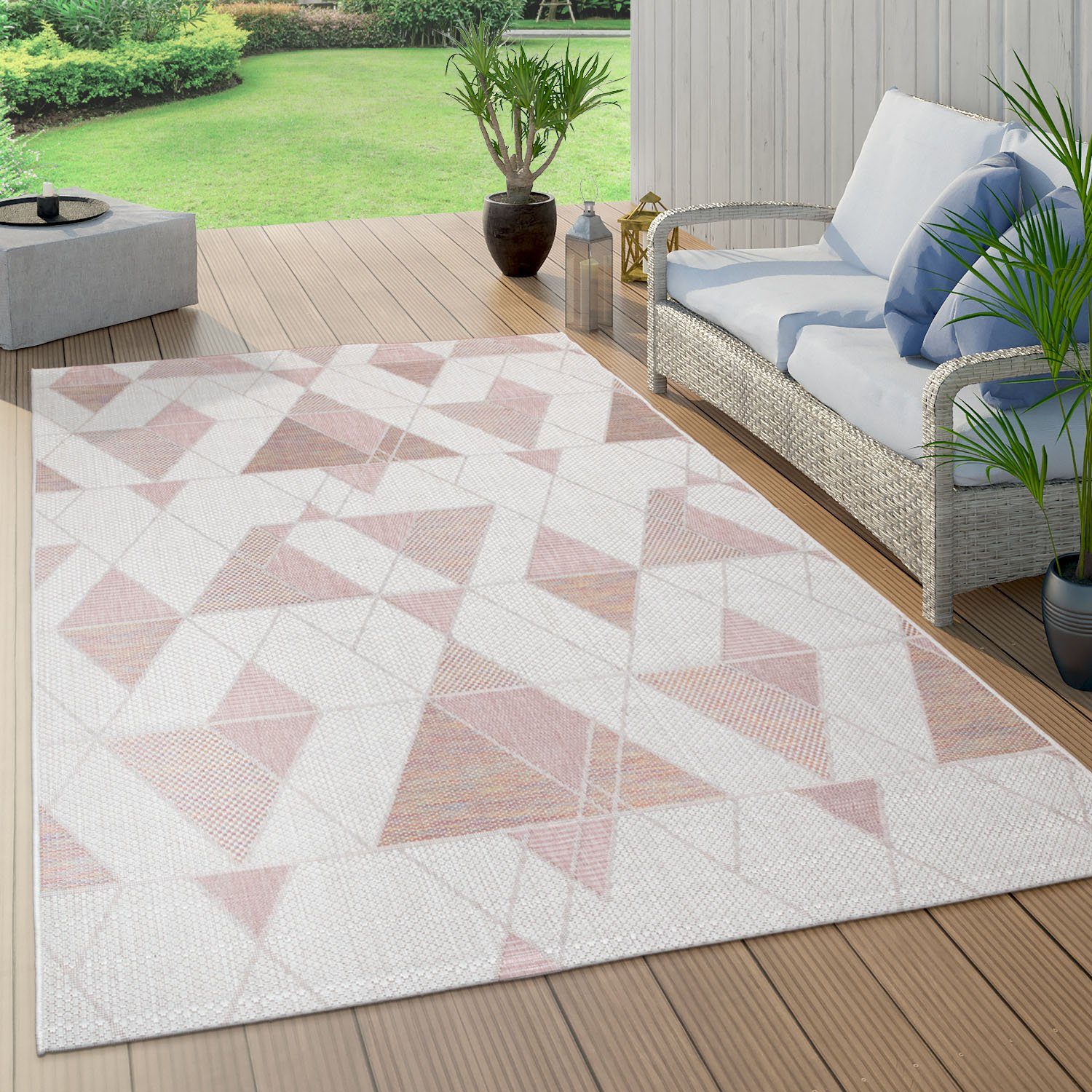 Teppich Kuba Paco mm, Farben, Höhe: 4 modernes Design, rechteckig, 130, Home, geeignet Pastell- Outdoor Flachgewebe