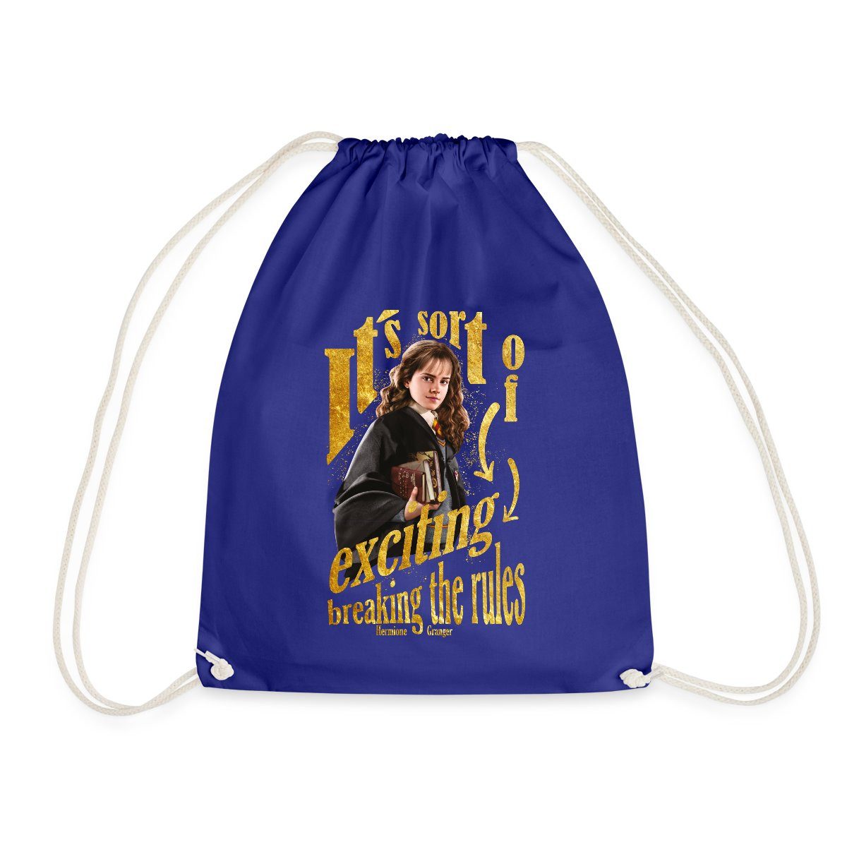Spreadshirt Turnbeutel Harry Potter Hermine Spruch Regeln Brechen Turnbeutel (1-tlg)