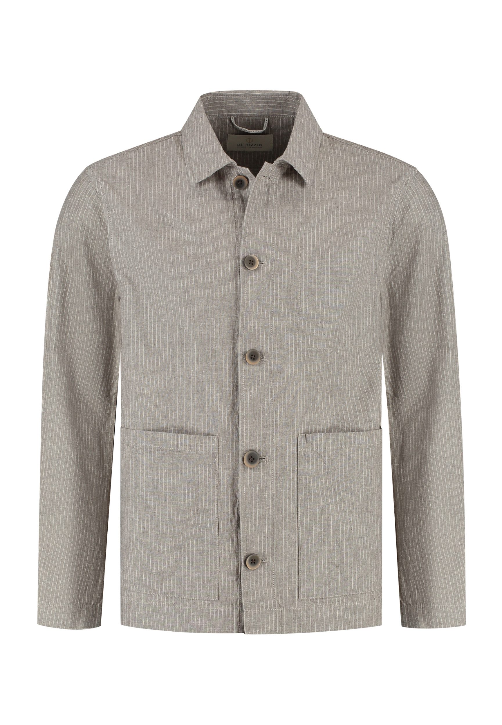 Dstrezzed Allwetterjacke DS_Nix Pinstripe Jacket Grey Brown