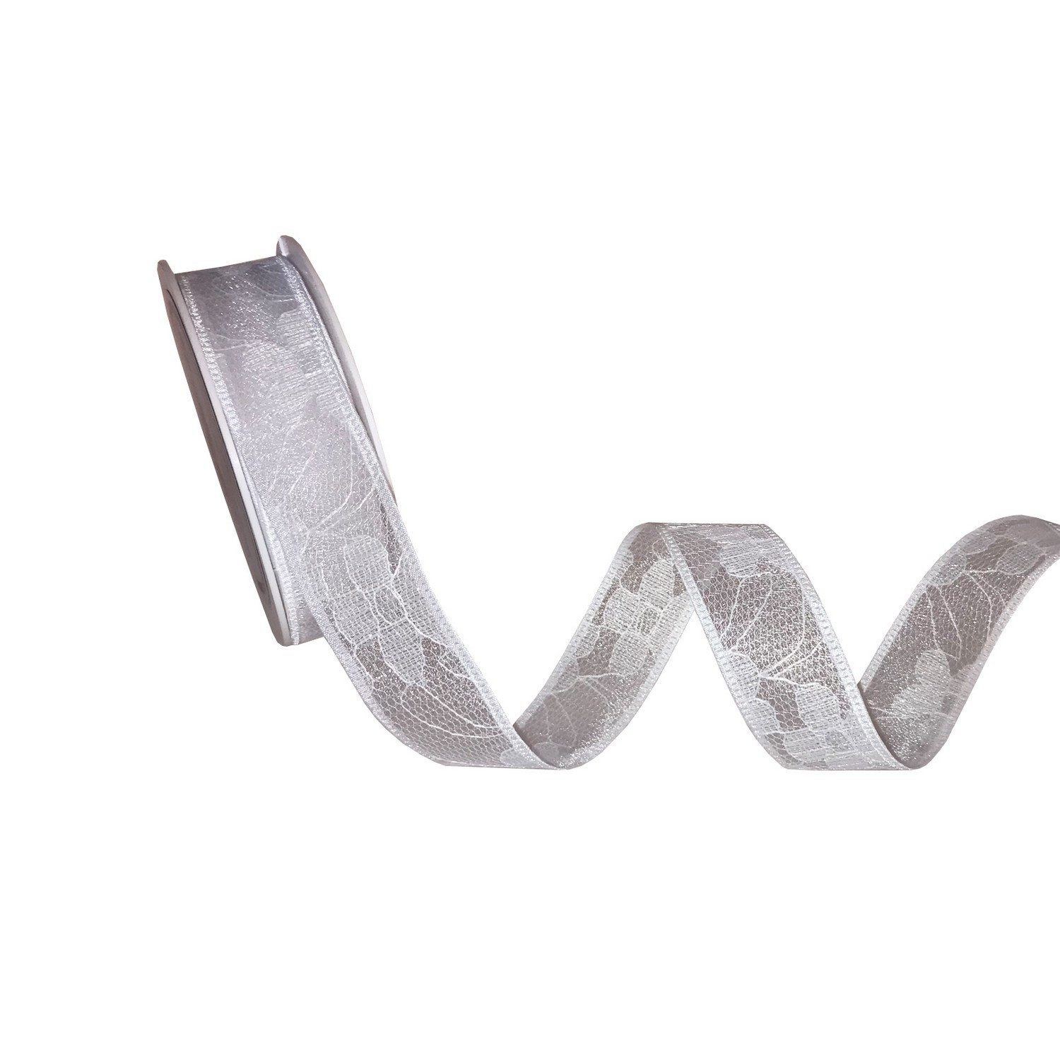 Deko AS Dekoobjekt Hochzeitsband - Spitzenband - Flowerlace - weiß - 25mm - 10m - col. 1