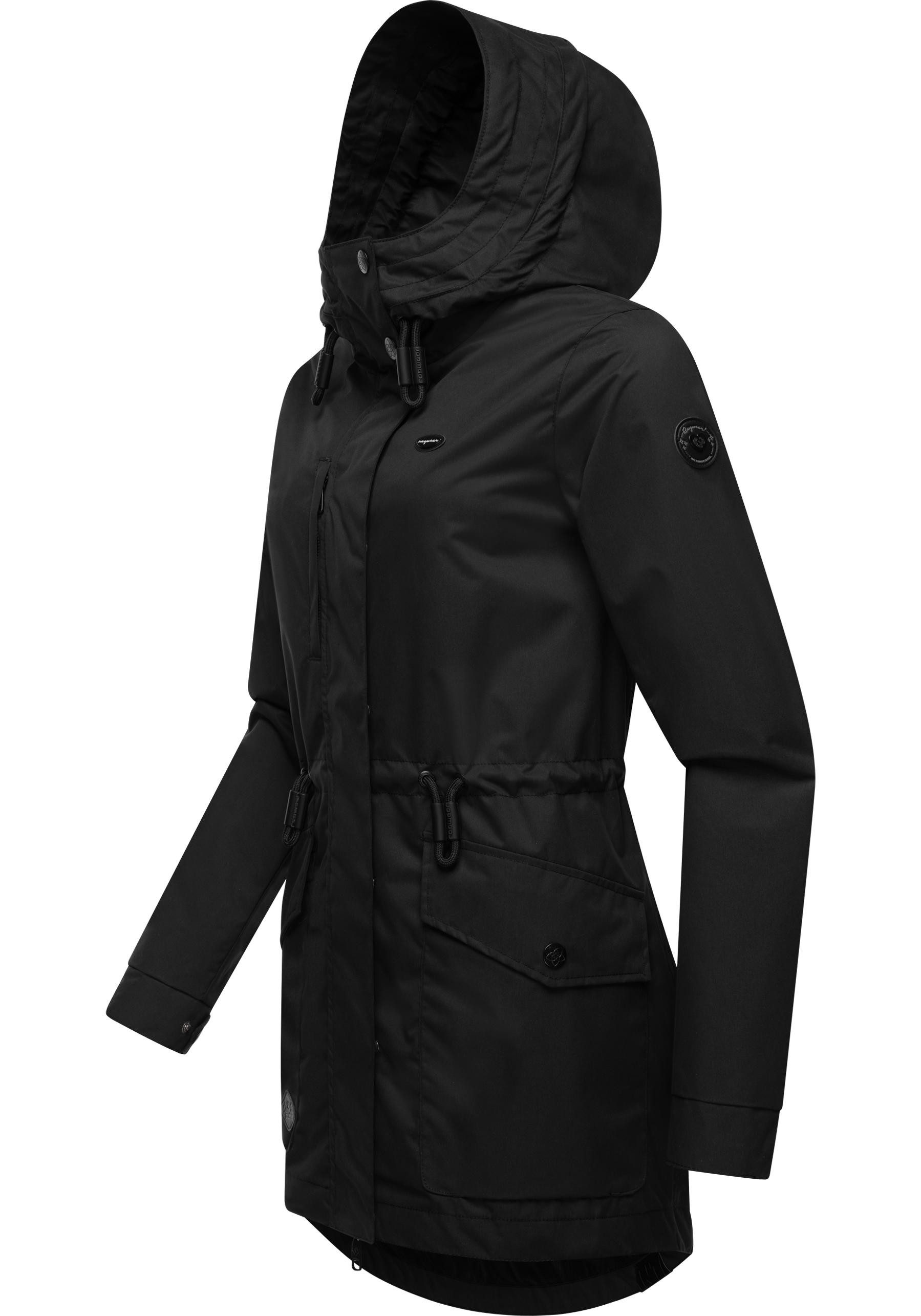 Ragwear Parka Alysa stylische Damen Übergangsjacke mit Taillenzugband