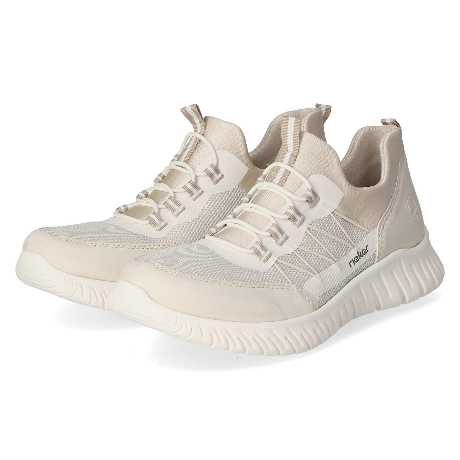 Rieker Rieker M5358-60 Damen Textil & Synthetik beige Slipper günstig online kaufen