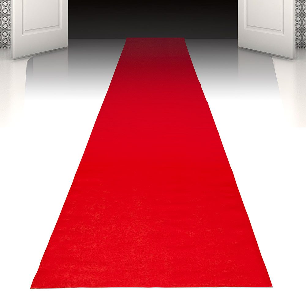 Boland Teppich Teppich VIP Rot Läufer 450 x 60 cm für Party Event Hochzeit Empfang, Sorgt für glamouröses Ambiente und VIP-Atmosphäre Außen und Innen