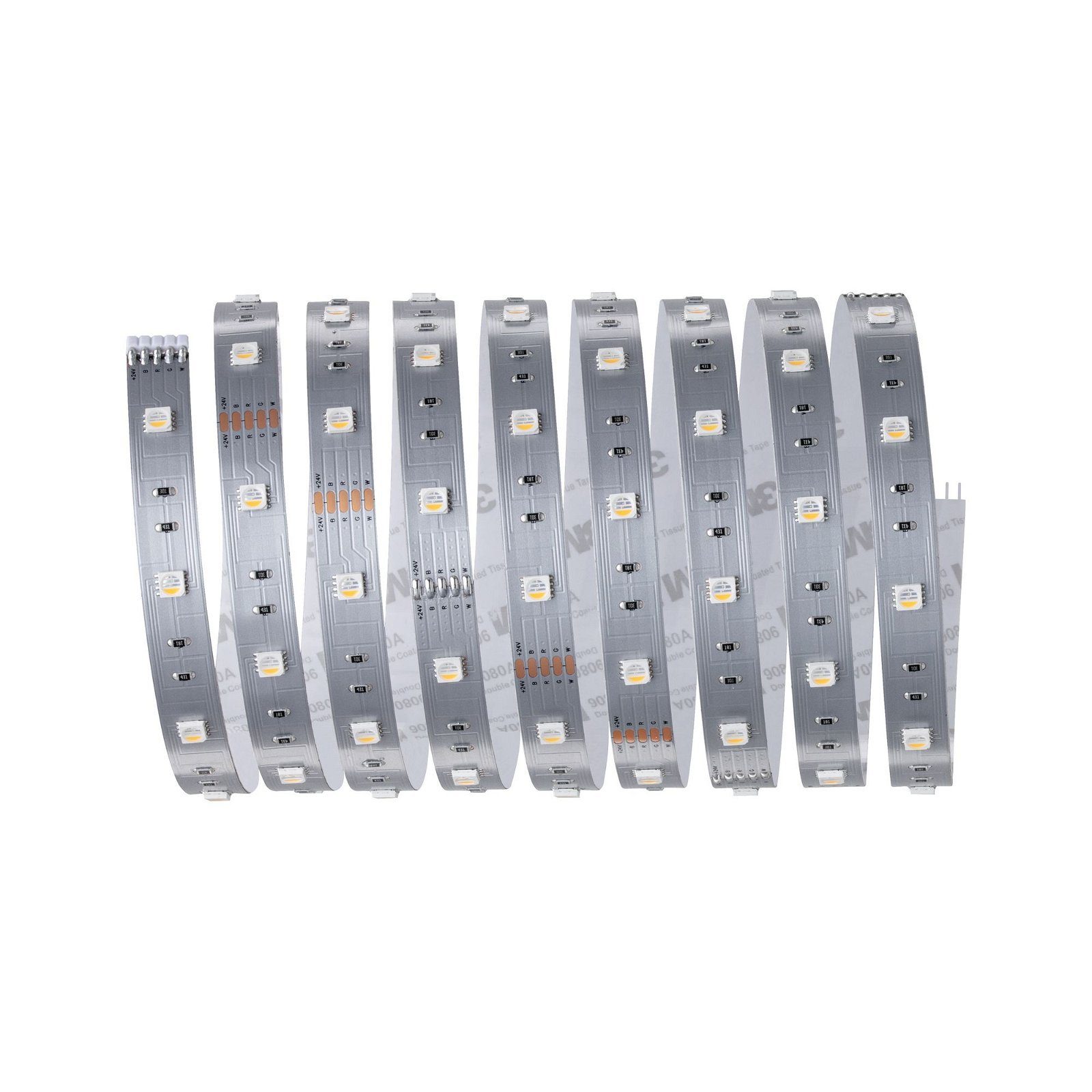 LED-Streifen MaxLED 250 Stripe 2,5m RGBW IP20 3000K 17W 24V Silber