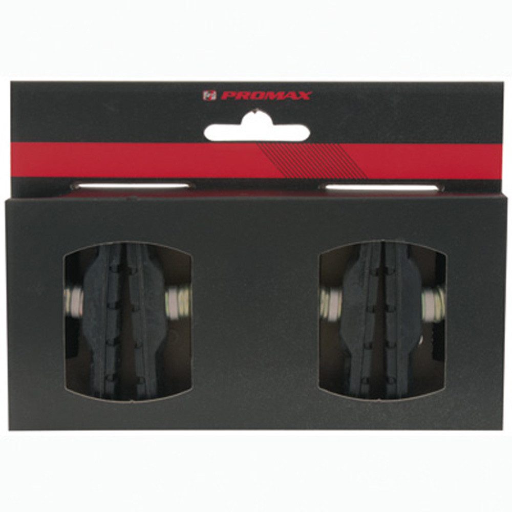Promax Bremsbelag Promax Bremsschuhe V-Brake schraub / 2 Paar / asymmetrisch schwarz 361