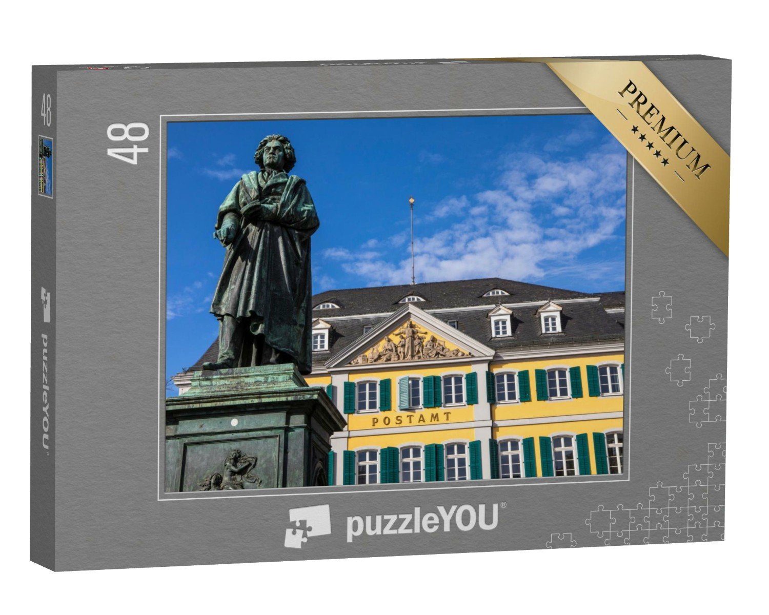 puzzleYOU Puzzle Statue des Komponisten Ludwig van Beethoven, Bonn, 48 Puzzleteile, puzzleYOU-Kollektionen Bonn