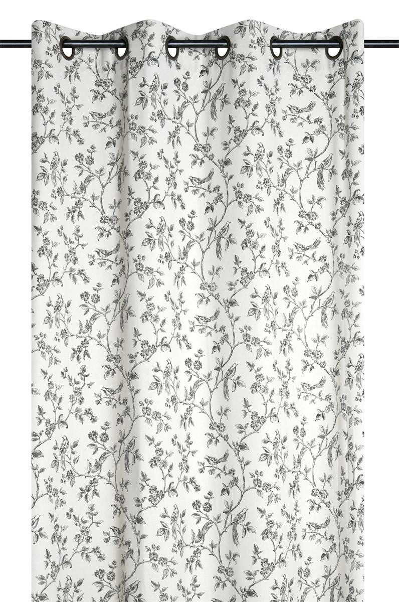STOF Vorhang Fensterdekoration mit Leinen-Effekt, CLARINE, 140 x 260 cm, modern