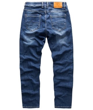 Indumentum Slim-fit-Jeans Herren Jeans Stonewashed Blau IS-301
