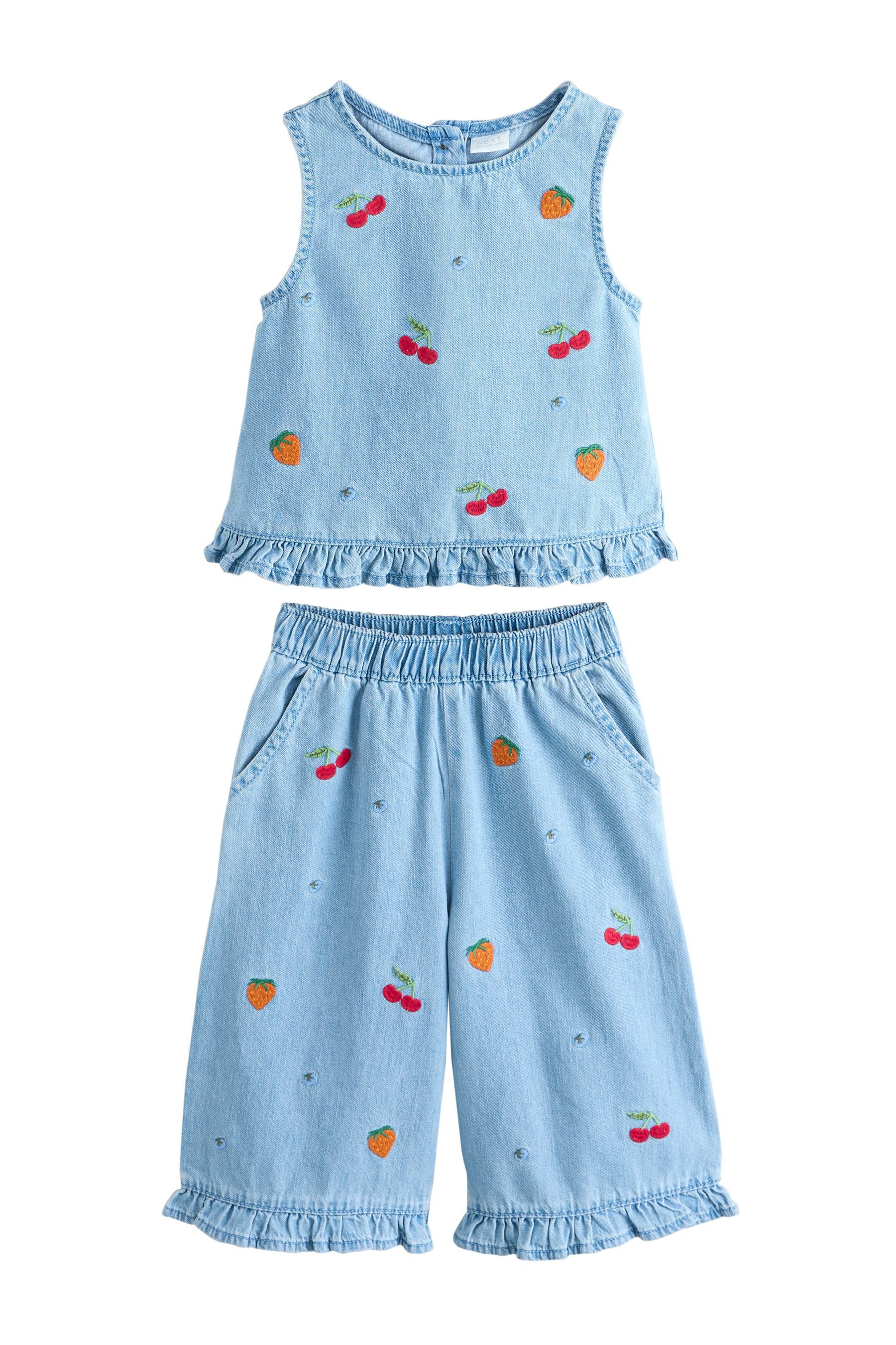 Top & Hose Denim-Oberteil und Hose im Set