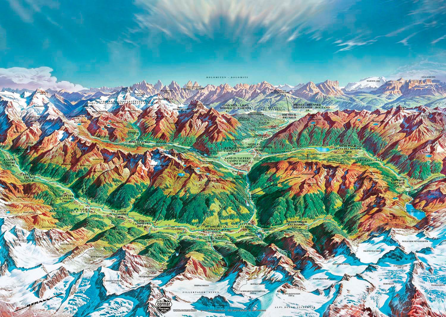 HEYE Puzzle Alpine Mountain World, 2000 Puzzleteile, Made in Germany