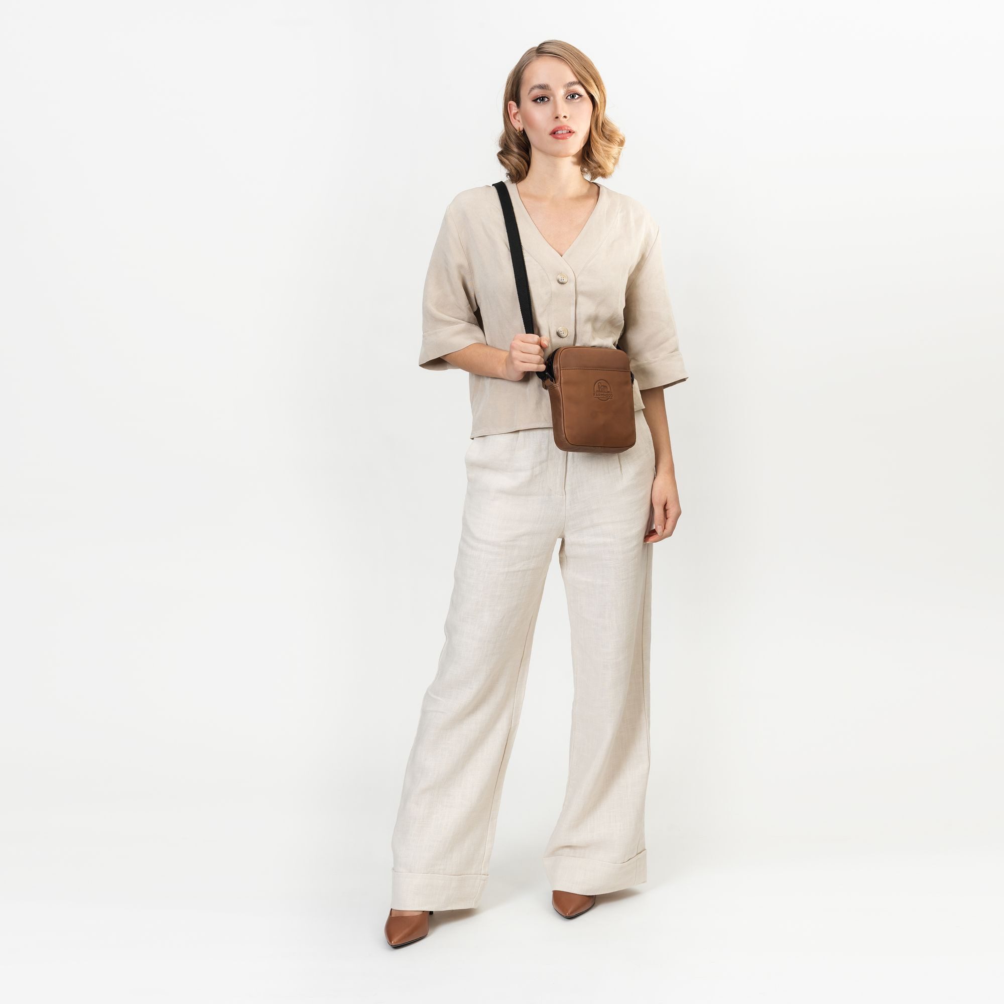 Farmhood Umhängetasche Nashville, Leder günstig online kaufen