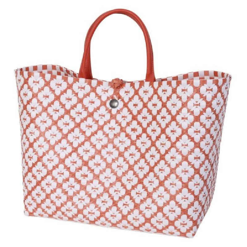 Handed By Einkaufskorb Handed By Shopper Motif Bag Rust With White Pattern